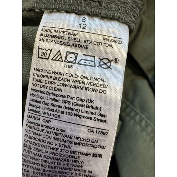 GAP Women’s 5" Khaki Chinos Shorts Size 8 Army green Stretch Preppy Vacation EUC - Picture 4 of 8